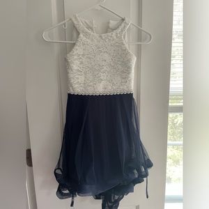 Navy and white girls dress size 6
